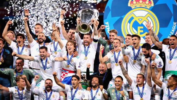 Así levantaron los blancos su Champions 13 en el año 2018.