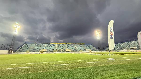 El estadio Morazán en estos momentos.