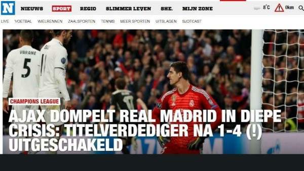 Así lucen las portadas del mundo el día después del fracaso del Real Madrid