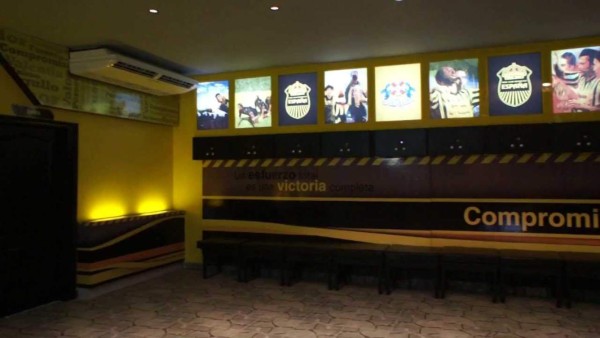 El bonito camerino de Las Delicias, equipo que eliminó a Motagua en la Copa Presidente 2018&nbsp;&nbsp;