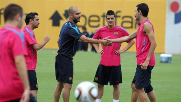 Villa ya suda la camisa del Barcelona