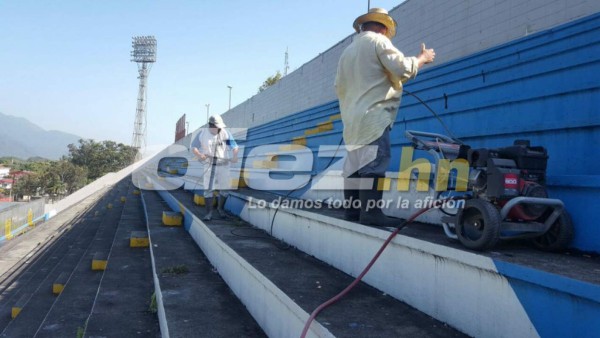 Así están puliendo el estadio Morazán para el partido contra Costa Rica
