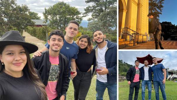 El hondureño-panameño-costarricense visitando lugares turísticos de Honduras.