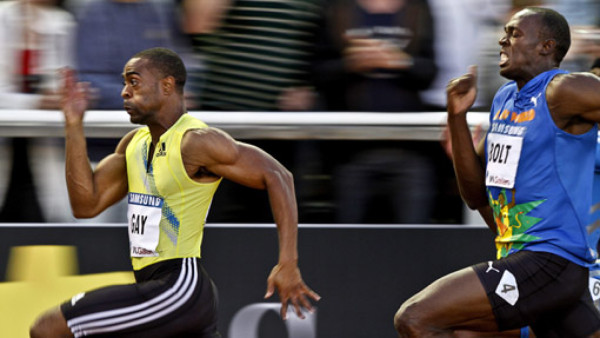 Tyson Gay le ganó el duelo a Bolt