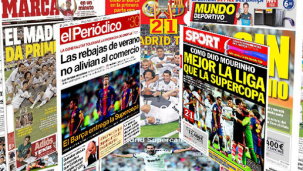 La copa del Real Madrid en las portadas