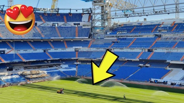Reinstalan el césped: Así marcha la remodelación del Santiago Bernabéu, estadio del Real Madrid
