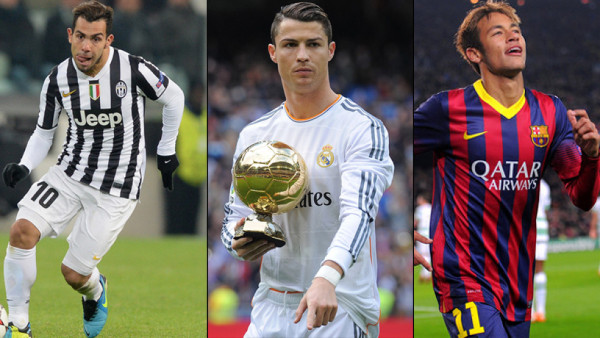 Tévez, Cristiano y Neymar están de cumpleaños este miércoles