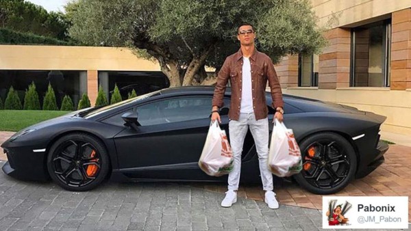 Despedazan con memes a Cristiano Ronaldo tras presumir su lujoso Lamborghini