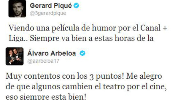 Irónica pelea tuitera entre Gerard Piqué y Álvaro Arbeloa