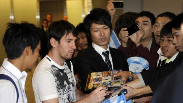 Messi recibido a lo grande en Japón