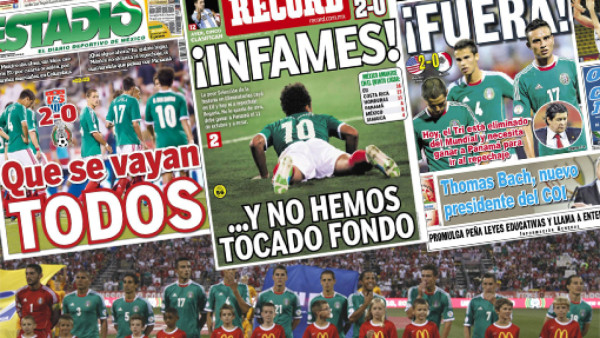 Prensa de México destroza a su selección