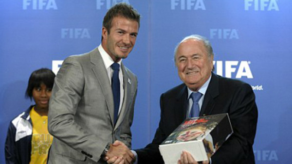 Joseph Blatter elogió a David Beckham en las redes sociales