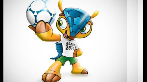 Un armadillo es la mascota del Mundial de Brasil 2014
