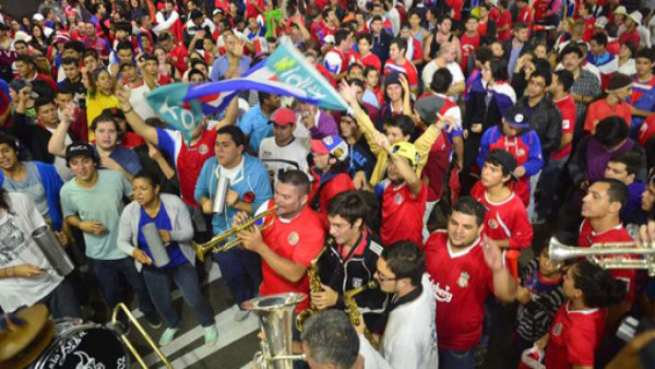 Más de mil aficionados recibieron a la selección de Costa Rica