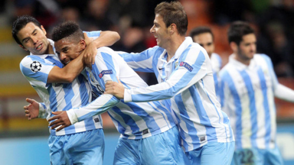 Málaga hace historia y clasifica tras empate con el Milán