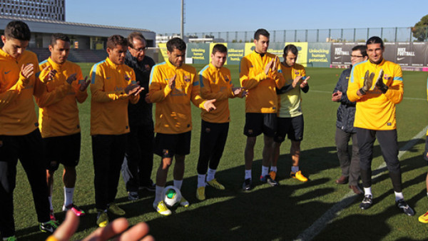 Así recibió el Barcelona a Lionel Messi