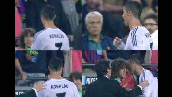 Cristiano se quejó del árbitro ante Puyol
