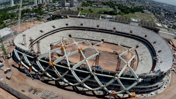 Manaos acelera obras para inaugurar estadio donde Honduras jugará ante Suiza