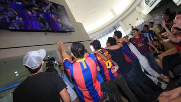 Aficionados del Barcelona sufrieron la clasificación en Honduras
