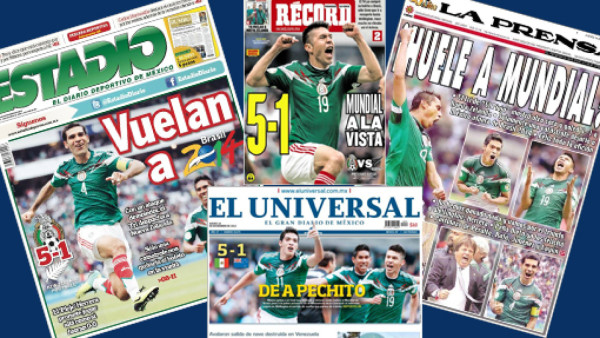 '¡Mundial a la vista!”, dice la prensa mexicana