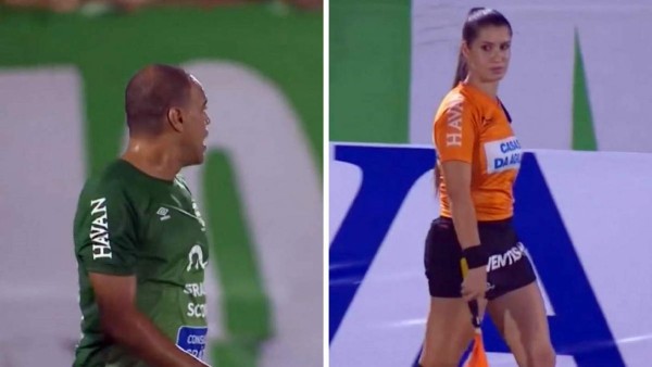 Exmundialista Brasileño a punto de ser expulsado por coquetearle a sexy árbitra