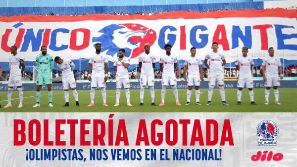 Olimpia anuncia que ya no hay boletos disponibles para la final ante Motagua.