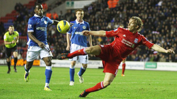 Wigan logró un punto vital ante Liverpool