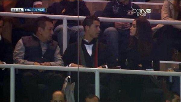 Cristiano disfrutó triunfo del Real Madrid con su novia Irina