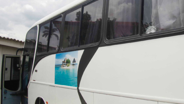 Atacan a pedradas bus del Olimpia a su regreso de Puerto Cortés