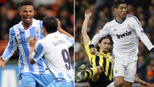 El Real Madrid se complica la vida y el Málaga y el Oporto a octavos