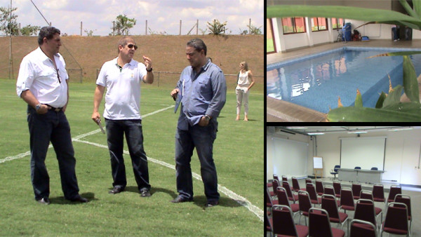 Luis Suárez visitó la casa de Honduras en Porto Feliz