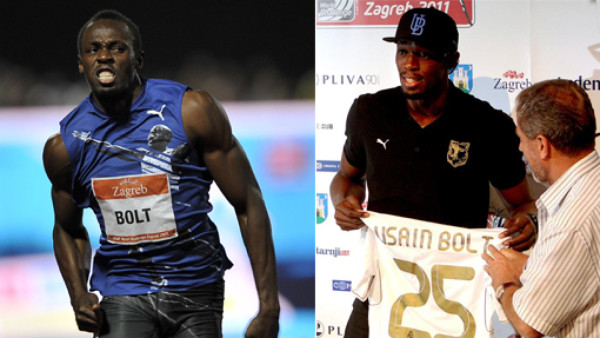 Usain Bolt recibe camiseta del Real Madrid