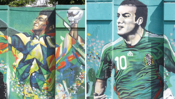 El Azteca, un estadio rodeado por arte en grafiti