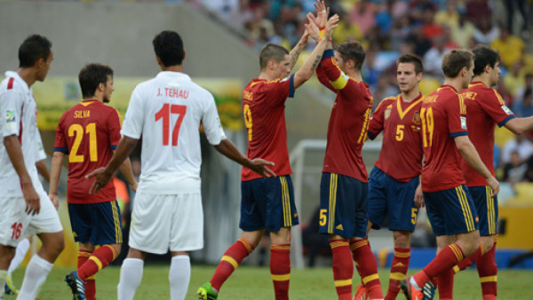 Goleada escandalosa de España a Tahití