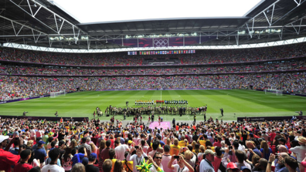 El ambientazo que se vivió en el México-Brasil en Wembley