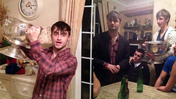 'Harry Potter' celebró a lo grande la obtención de un título de fútbol