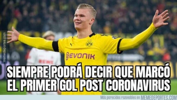 Haaland, protagonista de los memes tras el regreso de la Bundesliga en tiempos de coronavirus&nbsp;&nbsp;