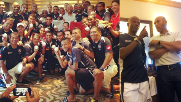 Mariano Rivera almorzó con la selección de Panamá en Dallas
