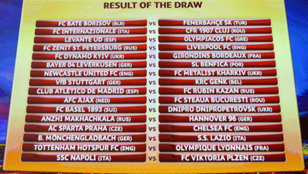 La Europa League presenta intensos partidos de dieciseisavos de final