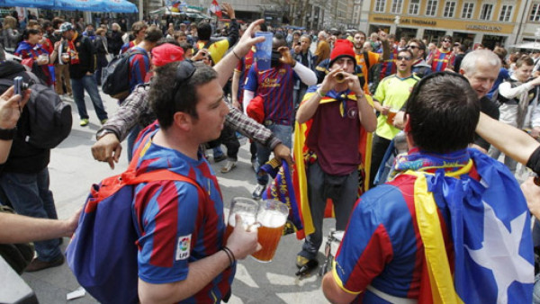 Ambientazo en Múnich para el Bayern-Barca