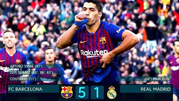 Las peores y humillantes goleadas que recibió Real Madrid en los últimos 10 años