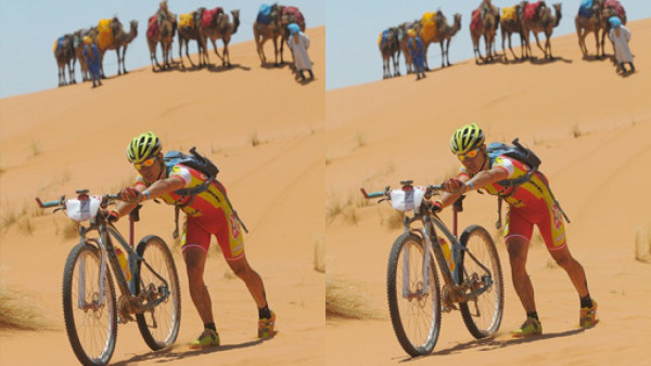 Hondureño Milton Ramos gana etapa de ciclismo en desierto del Sahara