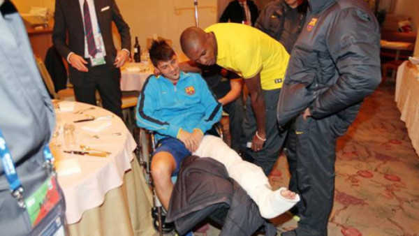 Villa recibe el apoyo de sus compañeros