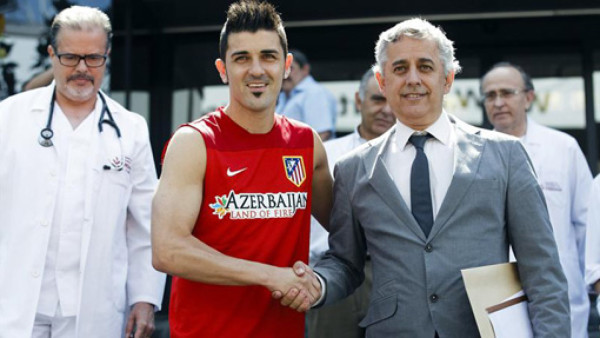 David Villa pasa reconocimiento médico con el Atlético de Madrid