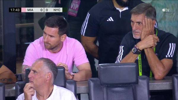 Messi vio el partido del Inter de Miami en las tribunas.