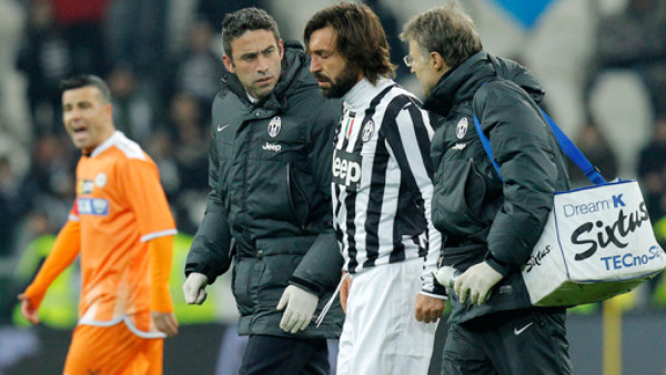 Juventus pierde a Andrea Pirlo lo que resta de 2013