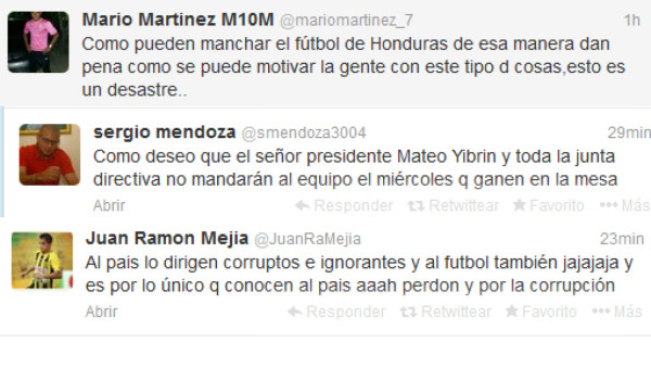 Futbolistas de Real España reaccionan indignados en Twitter