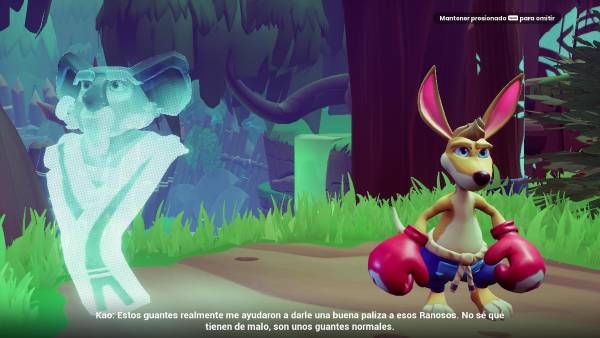 Kao the Kangaroo tiene sus textos y subtítulos en completo castellano.