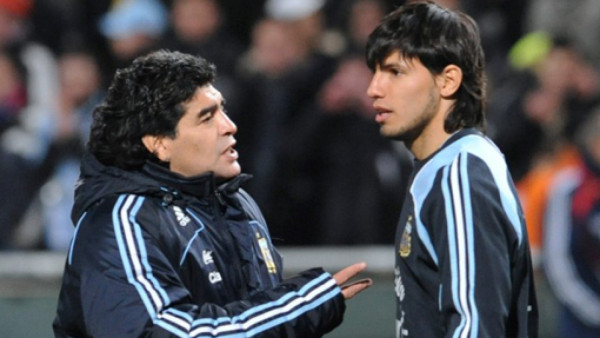 'Kun” Agüero evita responder provocaciones de Maradona