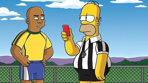 Homero Simpson será árbitro en Brasil 2014